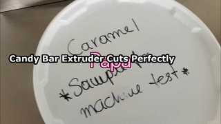 Extrudeuse de barre chocolatée au caramel P308 Papa populaire avec coupeur à ultrasons en ventes